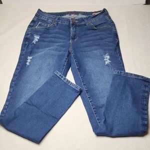 Jag Jeans Women's Straight Leg Distressed Blue Denim Size 6